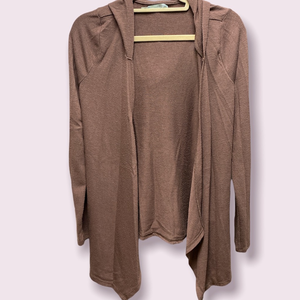 Maurice’s cardigan open front hooded Size small